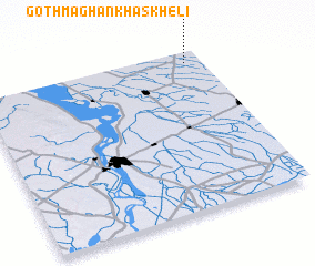 3d view of Goth Maghan Khāskheli