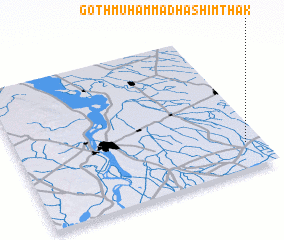 3d view of Goth Muhammad Hāshim Thak