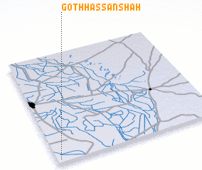 3d view of Goth Hassan Shāh