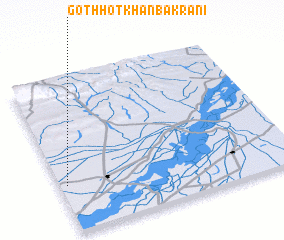 3d view of Goth Hot Khān Bakrāni