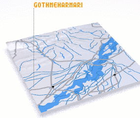 3d view of Goth Mehar Māri