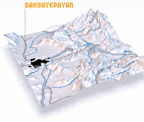 3d view of Dakow-ye Pāyān