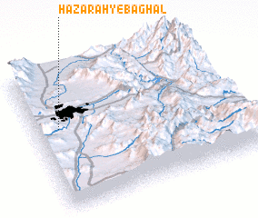 3d view of Hazārah-ye Baghal