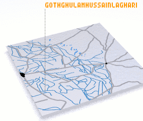 3d view of Goth Ghulām Hussain Laghāri