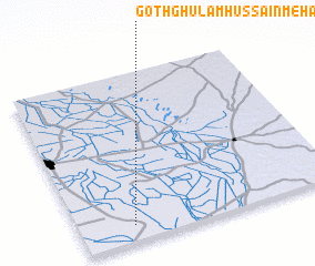 3d view of Goth Ghulām Hussain Mehar