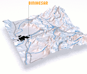 3d view of Bīnī Ḩeşār