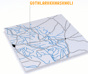 3d view of Goth Larke Khāskheli