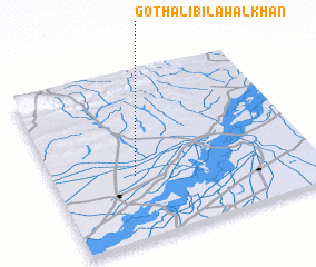 3d view of Goth Ali Bilāwal Khān