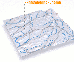3d view of Khar Sangān Ghūndian
