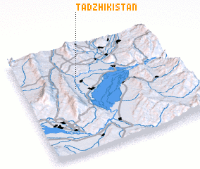 3d view of Tadzhikistan