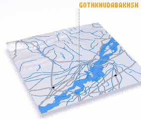 3d view of Goth Khuda Bakhsh