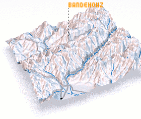 3d view of Band-e Ḩowẕ