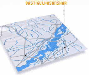3d view of Basti Gul Hasan Shar