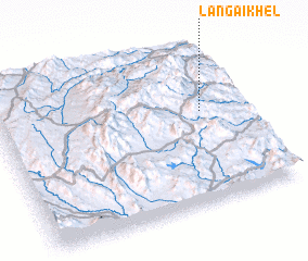 3d view of Langai Khel