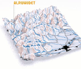 3d view of Alpi Vaudet