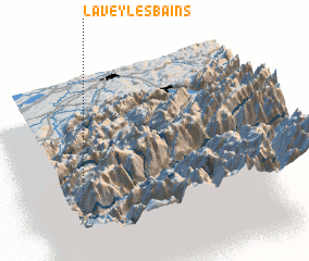 3d view of Lavey-les-Bains