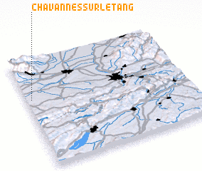 3d view of Chavannes-sur-lʼÉtang