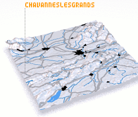 3d view of Chavannes-les-Grands