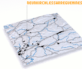 3d view of Neunkirch-lès-Sarreguemines