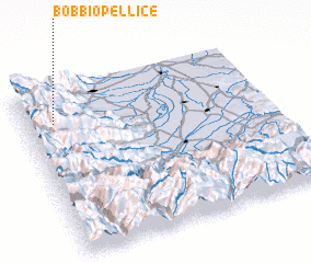3d view of Bobbio Pellice
