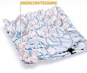 3d view of Rhêmes-Notre-Dame