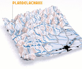 3d view of Plan-de-la-Chaux