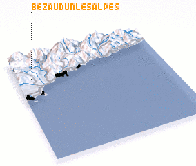 3d view of Bézaudun-les-Alpes