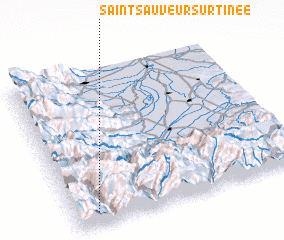 3d view of Saint-Sauveur-sur-Tinée