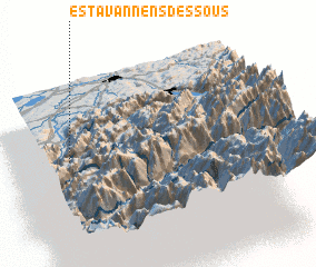 3d view of Estavannens-Dessous