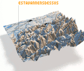 3d view of Estavannens-Dessus