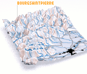 3d view of Bourg-Saint-Pierre