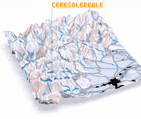 3d view of Ceresole Reale