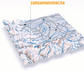 3d view of San Damiano Macra