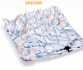 3d view of Gressan