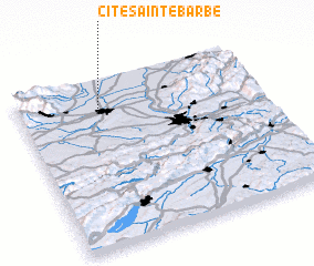 3d view of Cité-Sainte-Barbe