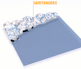 3d view of Sainte-Agnès