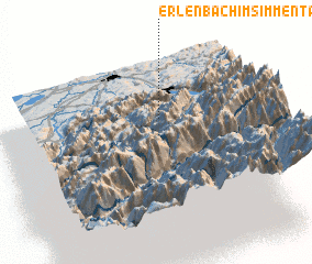 3d view of Erlenbach im Simmental