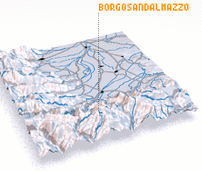 3d view of Borgo San Dalmazzo