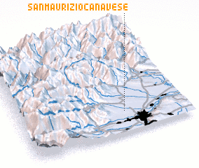 3d view of San Maurizio Canavese