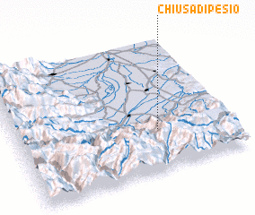 3d view of Chiusa di Pesio