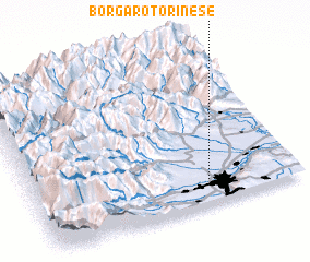 3d view of Borgaro Torinese