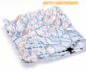 3d view of Antey-Saint-André