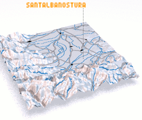 3d view of SantʼAlbano Stura