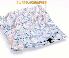 3d view of Rivarolo Canavese