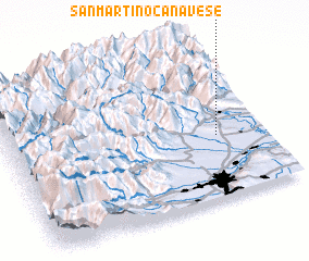 3d view of San Martino Canavese