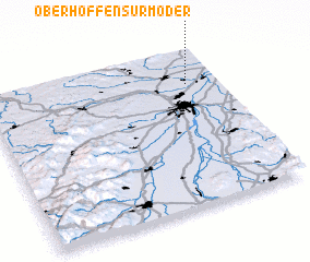 3d view of Oberhoffen-sur-Moder