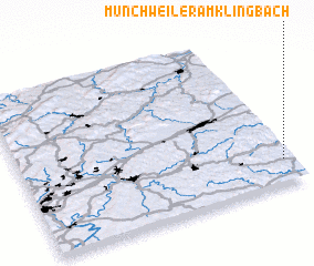 3d view of Münchweiler am Klingbach