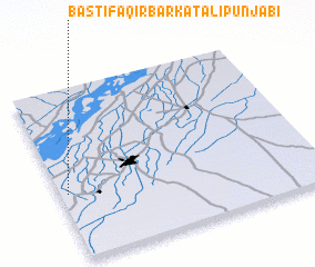 3d view of Basti Faqir Barkat Ali Punjābi