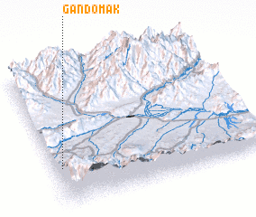 3d view of Gandomak