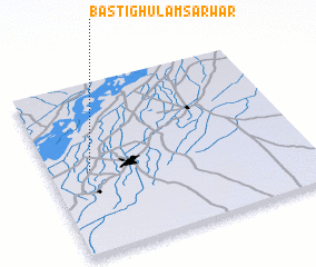 3d view of Basti Ghulām Sarwar